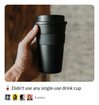 Slack Card: Didn't use disposable cutlery